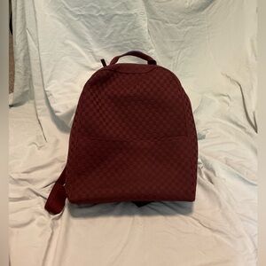 Rothy's Burgundy Checkered Backpack